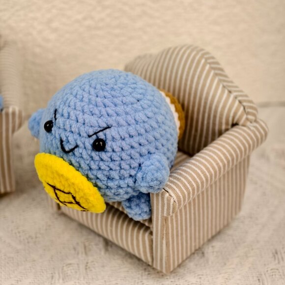 Handmade Amigurumi Crochet Pokemon Squirtle Plushie - Picture 3 of 6